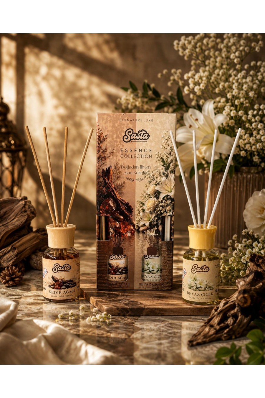 SASTA 2 Lİ BAMBU KOKU SETİ 50 ML+50 ML DİSPLAY 21X4 = 84 KUTU