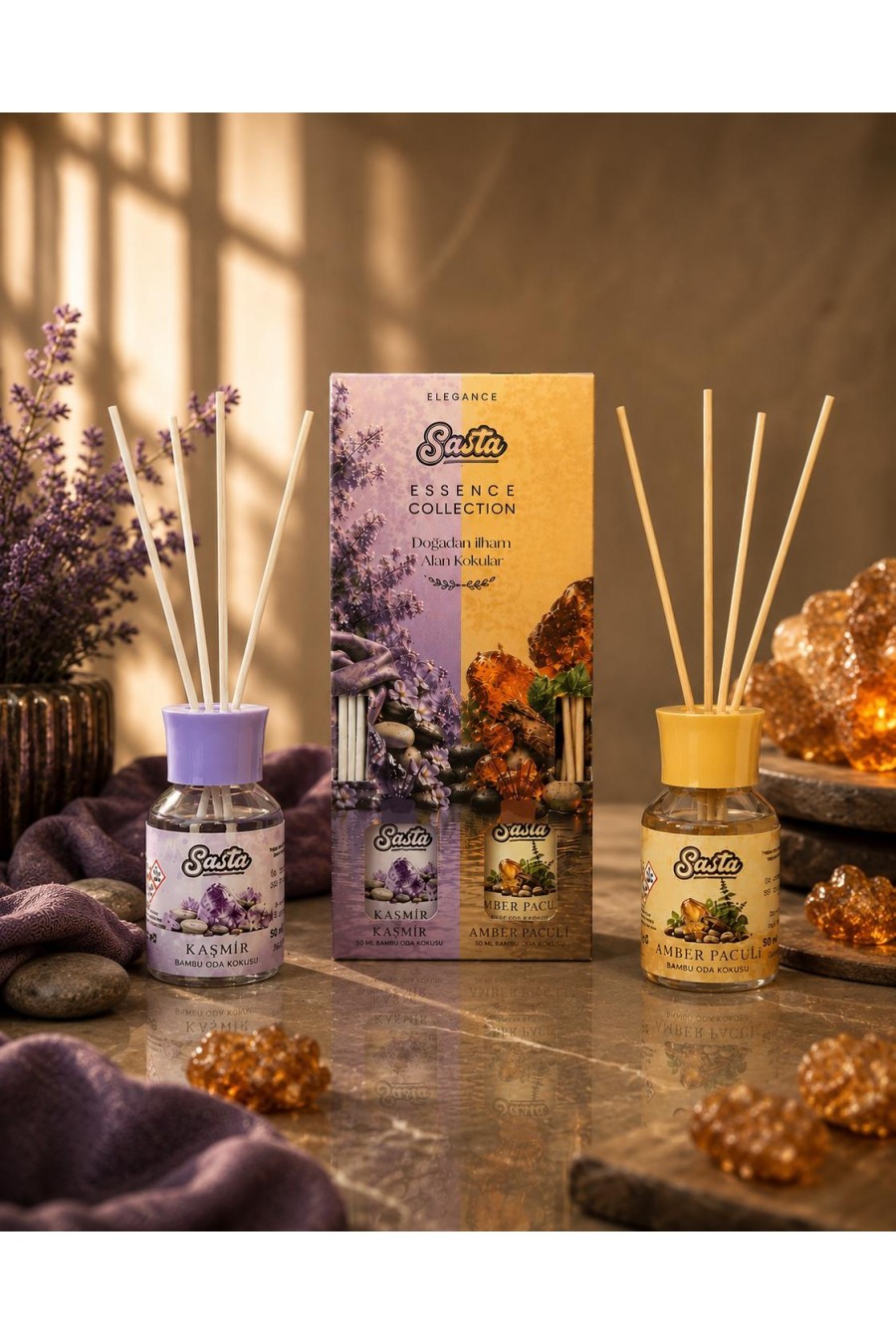 SASTA 2 Lİ BAMBU KOKU SETİ 50 ML+50 ML DİSPLAY 21X4 = 84 KUTU
