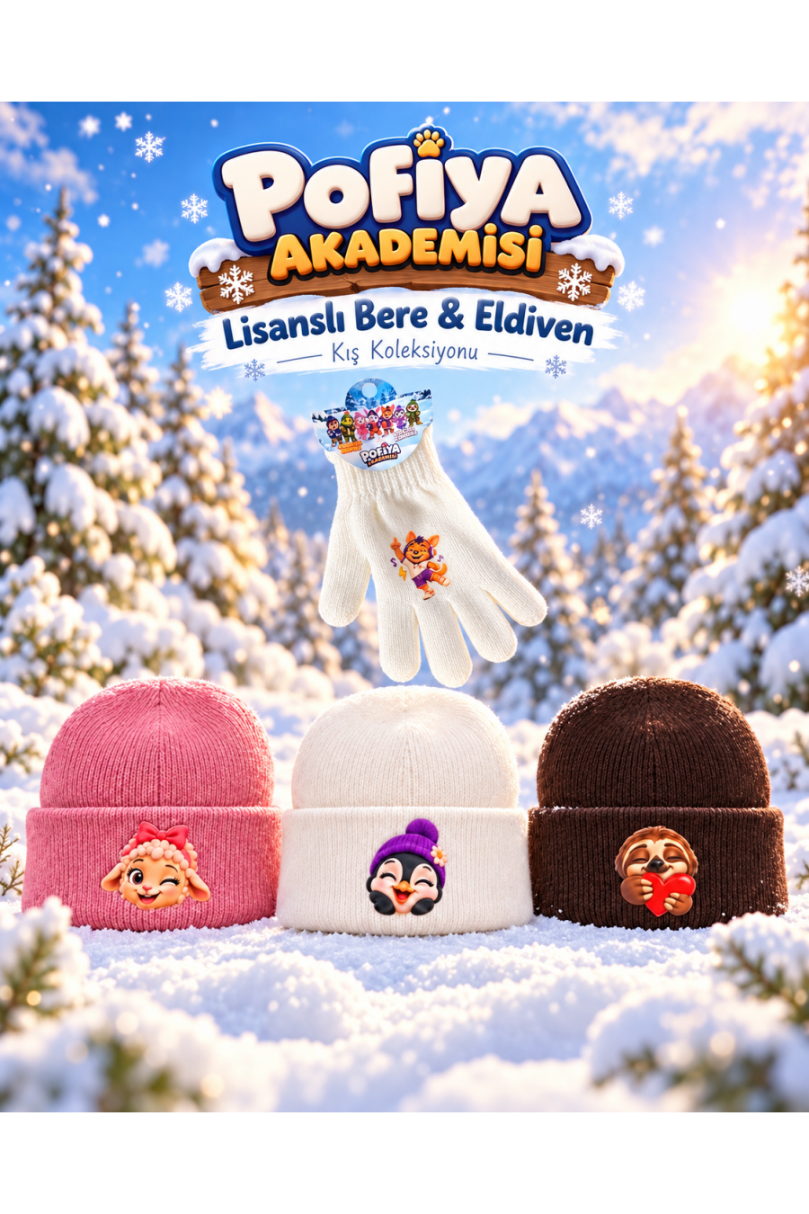 POFİYA LİSANSLI BASKILI BERE & ELDİVEN STANDI 96+60 156 LI*1
